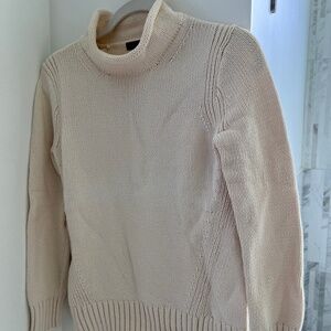 J.Crew classic cream roll neck sweater- size s